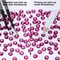 MEIBITE 6796PCS Fuchsia Hotfix Rhinestones Crystal Stones Glass for Fabric Clothes Shirts Sparkly Flat Back Round with Tweezers and Picking Pen (SS6~SS30 Set)